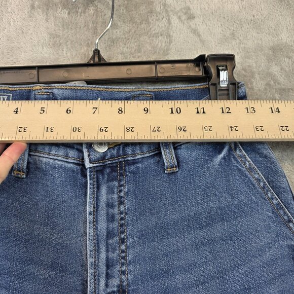 Old Navy Workwear Jeans Womens 4 Blue Curvy Sky-Hi Straight High Rise Utility - Picture 3 of 14